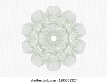 Green abstract linear rosette