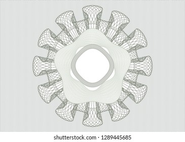 Green abstract linear rosette