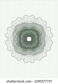 Green abstract linear rosette