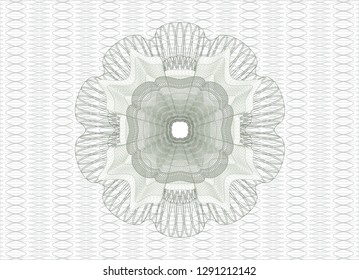 Green abstract linear rosette