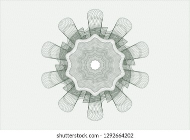 Green abstract linear rosette