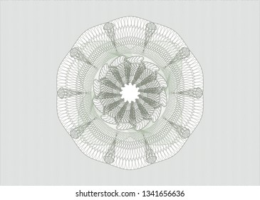 Green abstract linear rosette