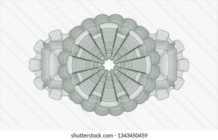 Green abstract linear rosette