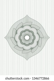 Green abstract linear rosette