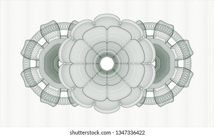 Green abstract linear rosette