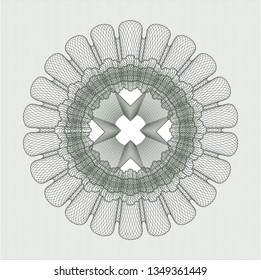 Green abstract linear rosette