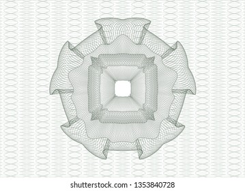 Green abstract linear rosette