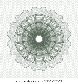 Green abstract linear rosette