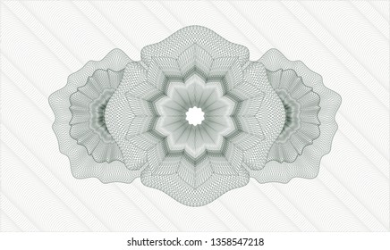 Green abstract linear rosette