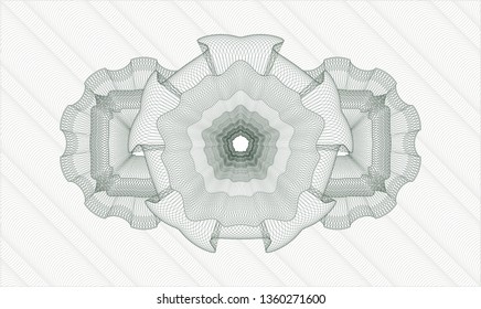 Green abstract linear rosette