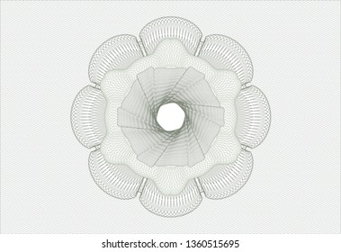 Green abstract linear rosette