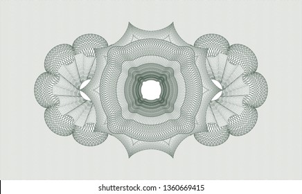 Green abstract linear rosette