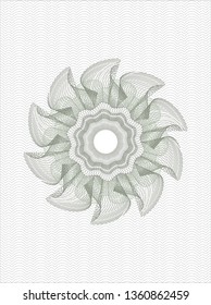 Green abstract linear rosette
