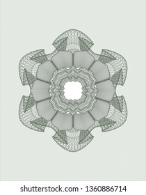 Green abstract linear rosette