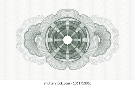 Green abstract linear rosette
