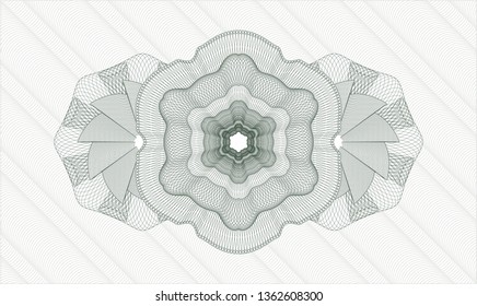Green abstract linear rosette
