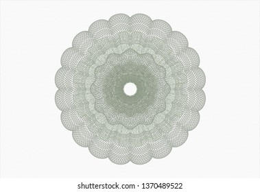 Green abstract linear rosette