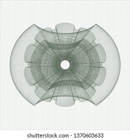 Green abstract linear rosette