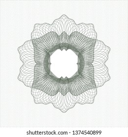 Green abstract linear rosette