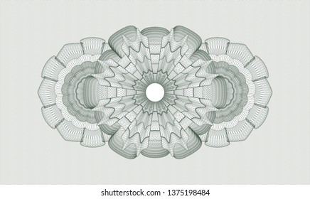 Green abstract linear rosette