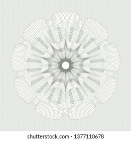 Green abstract linear rosette