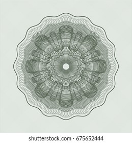 Green abstract linear rosette