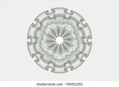Green abstract linear rosette