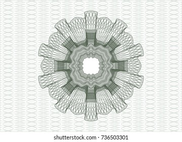 Green abstract linear rosette