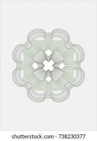 Green abstract linear rosette