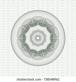 Green abstract linear rosette