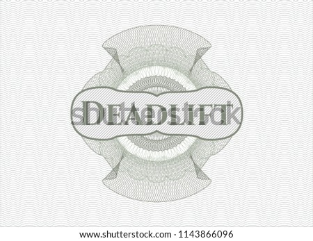 Green abstract linear rosette with text Deadlift inside