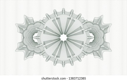 Green abstract linear rosette. Vector Illustration. Detailed.
