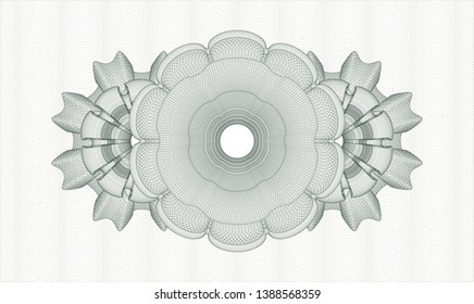 Green abstract linear rosette. Vector Illustration. Detailed.