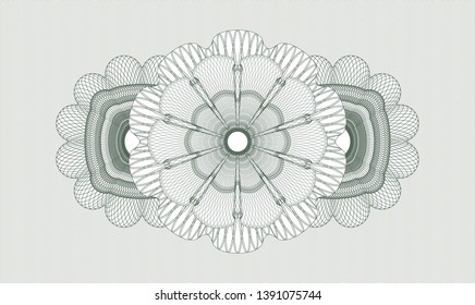 Green abstract linear rosette. Vector Illustration. Detailed.