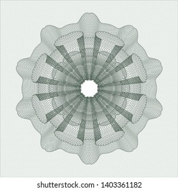 Green abstract linear rosette. Vector Illustration. Detailed.