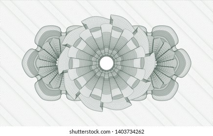 Green abstract linear rosette. Vector Illustration. Detailed.