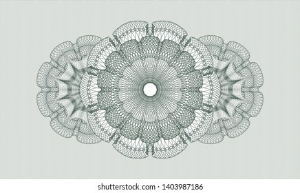 Green abstract linear rosette. Vector Illustration. Detailed.