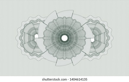 Green abstract linear rosette. Vector Illustration. Detailed.