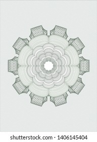Green abstract linear rosette. Vector Illustration. Detailed.