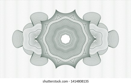 Green abstract linear rosette. Vector Illustration. Detailed.
