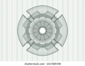 Green abstract linear rosette. Vector Illustration. Detailed.