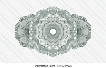 Green abstract linear rosette. Vector Illustration. Detailed.