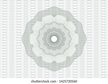 Green abstract linear rosette. Vector Illustration. Detailed.