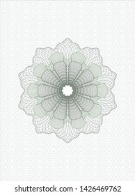 Green abstract linear rosette. Vector Illustration. Detailed.