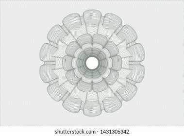 Green abstract linear rosette. Vector Illustration. Detailed.