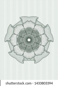 Green abstract linear rosette. Vector Illustration. Detailed.