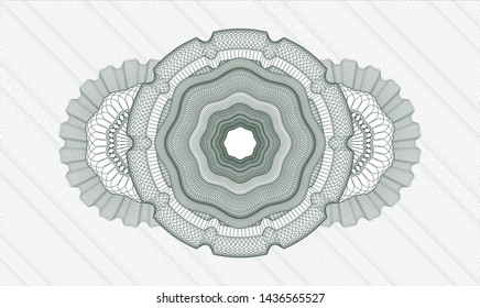 Green abstract linear rosette. Vector Illustration. Detailed.