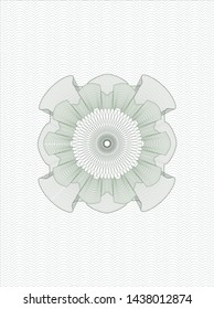 Green abstract linear rosette. Vector Illustration. Detailed.