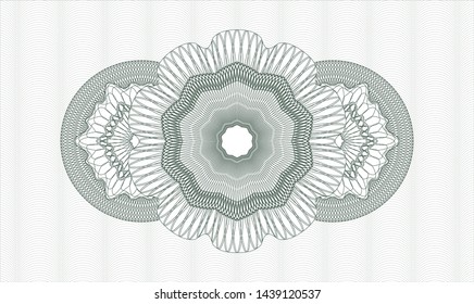 Green abstract linear rosette. Vector Illustration. Detailed.