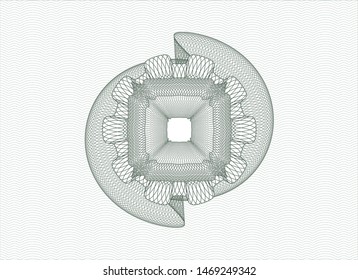 Green abstract linear rosette. Vector Illustration. Detailed.